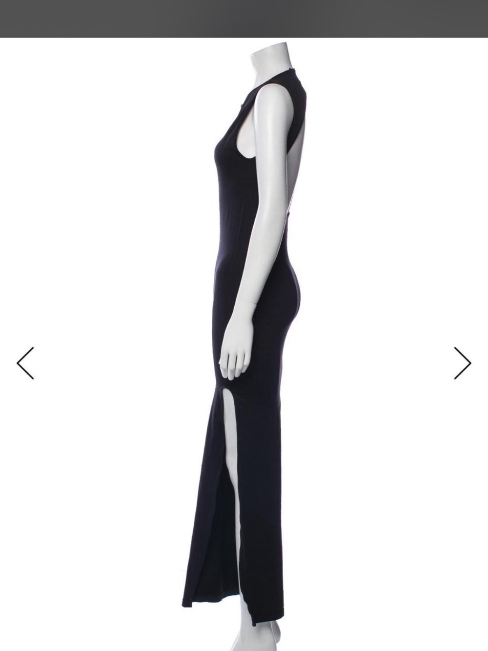 Simon Miller Sleeveless backless Black Maxi Dress with Side Slit size XS